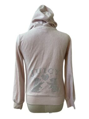 Juicy Couture Light Pink Rhinestone Back Logo Hoodie